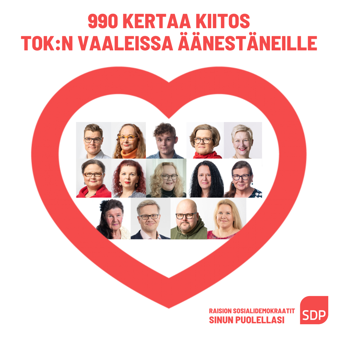 TOK:n vaaleissa 3 raisiolaisdemaria edustajistoon!